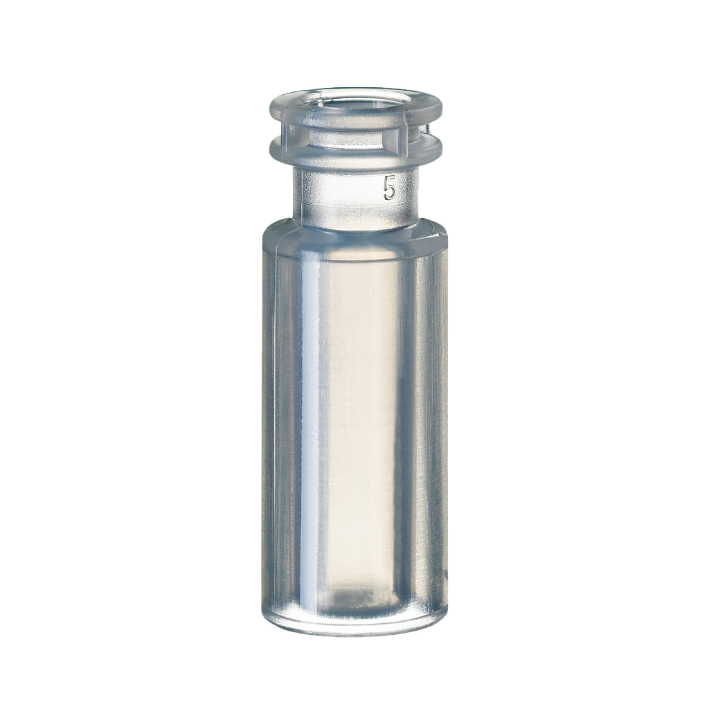 neochrom® Schnappringflaschen ND11, PP transparent, 0,7 ml, zyl. Einsatz, 100 S - Art. Nr. 70718
