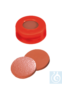 neochrom® PE-Schnappringkappen ND 11, rot, 6 mm Loch, Septum 1,0 mm Naturkauts - Art. Nr. 70753