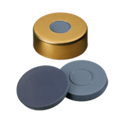 neochrom® Bördelkappe gold ND20 magnetisch, Loch 8 mm, Butyl/PTFE grau, 100 St. - Art. Nr. 70817