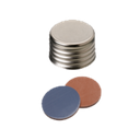 neochrom® Schraubkappe magnetisch ND18 silber, geschlossen, Butyl rot/PTFE grau - Art. Nr. 70850