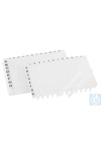 96well PCR-Platte, halber Rand, klar - Art. Nr. 75203