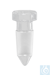 Sechskant-Hohlstopfen  Spitzboden NS 14/23 Borosil