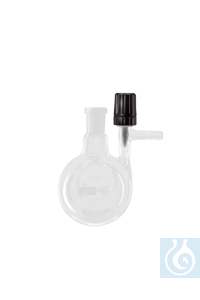 Stickstoff-Rundkolben (Schlenk-Kolben) mit PTFE-Ventilhahn, 100 ml, NS 14/23, Ve - Art. Nr. B2739