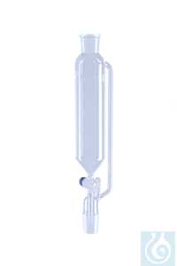 Tropftrichter zylindrisch, mit Druckausgleichsrohr, massives Glasküken, 1.000 ml - Art. Nr. B2883