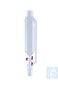 Tropftrichter zylindrisch, mit Druckausgleichsrohr, PTFE-Küken, 1.000 ml, NS 29/ - Art. Nr. B2891