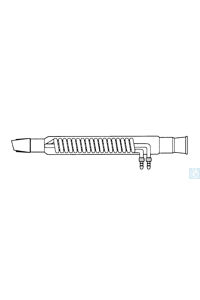 Dimroth-Kühler mit Oliven, Hülse/Kern NS 14/23, Mantellänge 160 mm, Kühlfläche 1 - Art. Nr. B3169