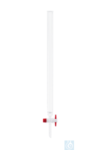 Chromatographie-Säule mit Fritte Por. 0, PTFE-Hahn, eff. Länge 200 mm, Inh. 15 m - Art. Nr. B3410