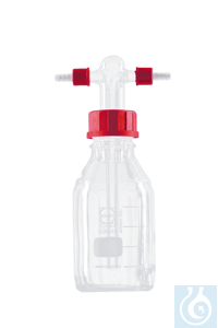 Gaswaschflasche nach Drechsel mit Schraubverbindungsanschlüssen, ohne Filterplat - Art. Nr. B3512