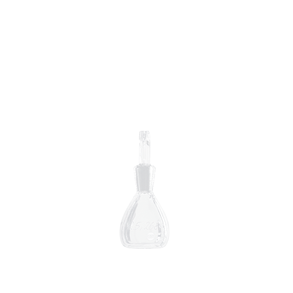 Pyknometer nach Gay-Lussac, justiert, Nennvolumen 5 cm³, Borosilikatglas 3.3 - Art. Nr. B3568