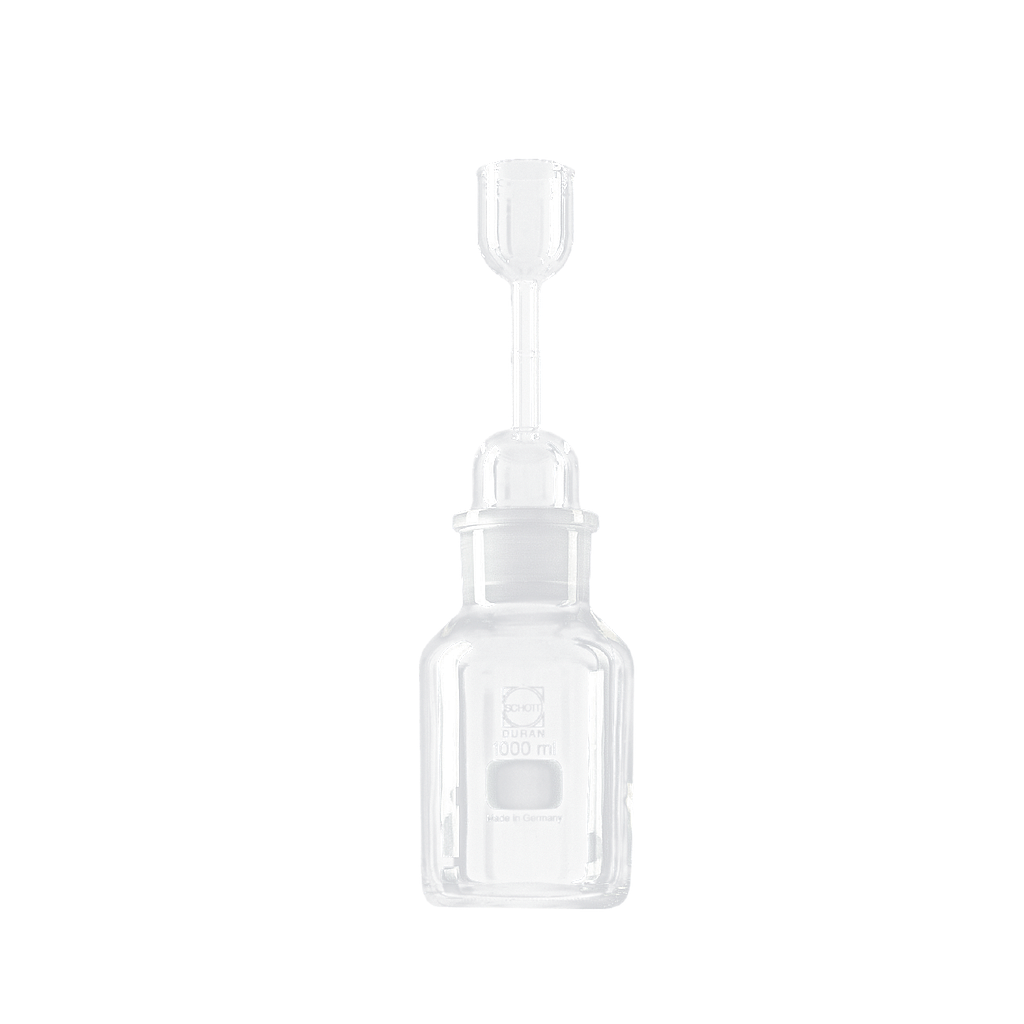Pyknometeraufsatz mit Weithals-Steilbrustflasche, Inhalt 500 ml, Schliff NS 45/2 - Art. Nr. B3577