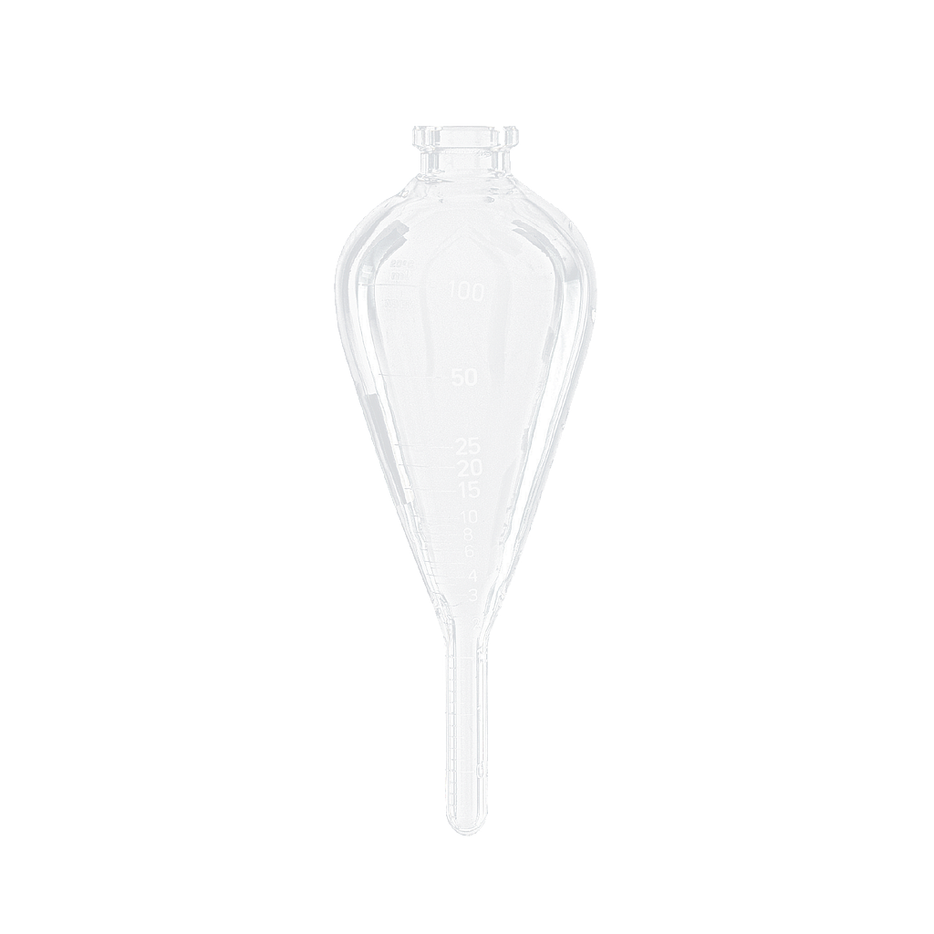 ASTM-Zentrifugenglas birnenförmig Inhalt 100 ml Gr