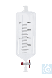 Dosiertrichter, 4.000 ml, Hülse und Kern NS 29/32, (für 20.000 ml), PTFE-Hahn, g - Art. Nr. B4103