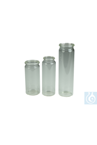 Schnappdeckelgläser flacher Boden, Sodakalk-Glas, mit Deckel (PE), 10 ml, - Art. Nr. E0055