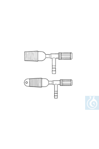 Ersatzhahn NS 24  Exsikkator  seitlichem Tubus