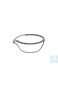 Porzellanmörser mit Ausguss, rauh, 110 x 55 mm, 110 ml - Art. Nr. E1136