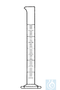 Messzylinder 10 ml hohe Form Sechskantfuss Boro Kl