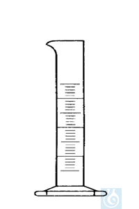 Messzylinder 10 ml, niedrige Form, Sechskantfuss, Boro Kl. B - Art. Nr. E1275