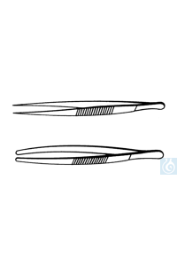 Pinzetten 18/8-Stahl, poliert, runde Spitze, 130 mm lang, 5 Stck./Pack - Art. Nr. E1358