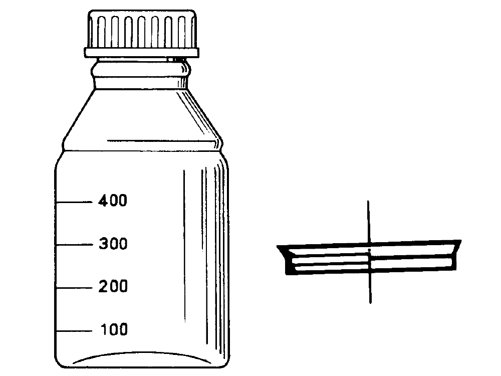 Laborflasche GL 45, 5000 ml, Iso-Gewinde, Kappe + Ausgiessring - Art. Nr. E1459