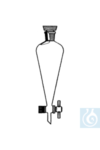 Scheidetrichter n. Squibb 100 ml PTFE-Küken PE-Sto