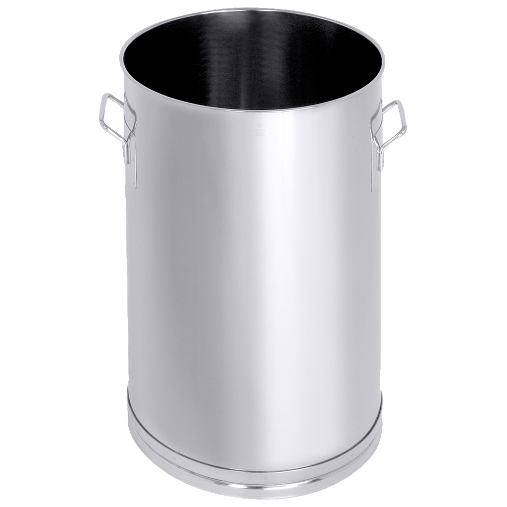 ecoLab-Transportbehälter 30 Liter, 18/8-Stahl mit Kippgriffen und Stehrand - Art. Nr. E1796