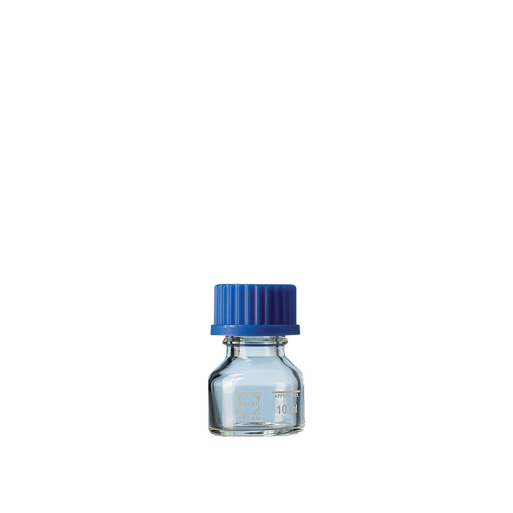 Laborflasche Duran GL 25, 25 ml mit Ausgiessring und Schraubkappe - Art. Nr. E2055