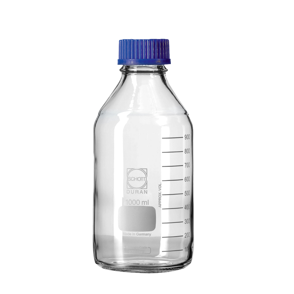 DURAN® Laborflasche, klar, mit Teilung, 5000ml, GL 45, mit Kappe und Ausgiessring (PP), 5 - Art. Nr. E2062