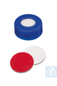 Schraubkappe glatt (blau) 9 mm FEP/Butyl Gummi; VE