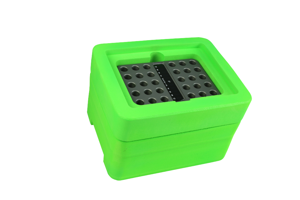 CellCamper® Midi Kühlbox inklusive Alublock für 30x1,5 ml Reaktionsgefässe und Kühleinheit - Art. Nr. 23714