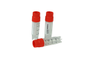 [46101] Cryomaster® Kryoröhrchen mit Aussengewinde, 2.0 ml, Standring, 1D-Barcode, rot - Art. Nr. 46101