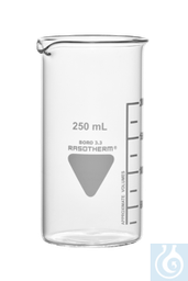 [10164] Becherglas hohe Form mit Ausguss, RASOTHERM® (Boro 3.3), 50 ml - Art. Nr. 10164