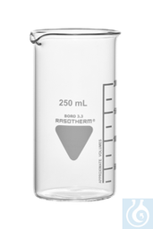 [10165] Becherglas hohe Form mit Ausguss, RASOTHERM® (Boro 3.3), 100 ml - Art. Nr. 10165