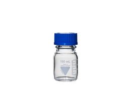 [10195] Laborflaschen, RASOTHERM® (Boro 3.3), GL45, blaue Schraubkappe, 100 ml - Art. Nr. 10195
