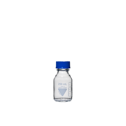 [10196] Laborflaschen, RASOTHERM® (Boro 3.3), GL45, blaue Schraubkappe, 250 ml - Art. Nr. 10196