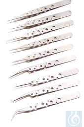 [11048] Pinzette mit rutschfestem Griff, Type 7G-SA, 115 mm lang, gekrümmt, fein - Art. Nr. 11048