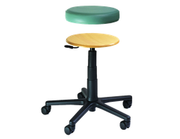 [11207] Drehhocker Sitz Kunstleder, Höhenverstellung ca. 45-58 cm, Rollen - Art. Nr. 11207