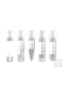 Reaktionsgefässe ohne Deckel mit Aussengewinde aus PP, mit Standring; 1,5 ml,unst - Art. Nr. 16837