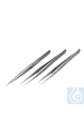 [21039] Edelstahl-Pinzette, 120 mm lang, gerade, sehr fein, Spitze aus Nickel - Art. Nr. 21039