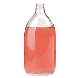 [21455] Enghals-Schraubflasche 1000 ml, Klarglas, DIN 28, ohne Schraubverschluss - Art. Nr. 21455