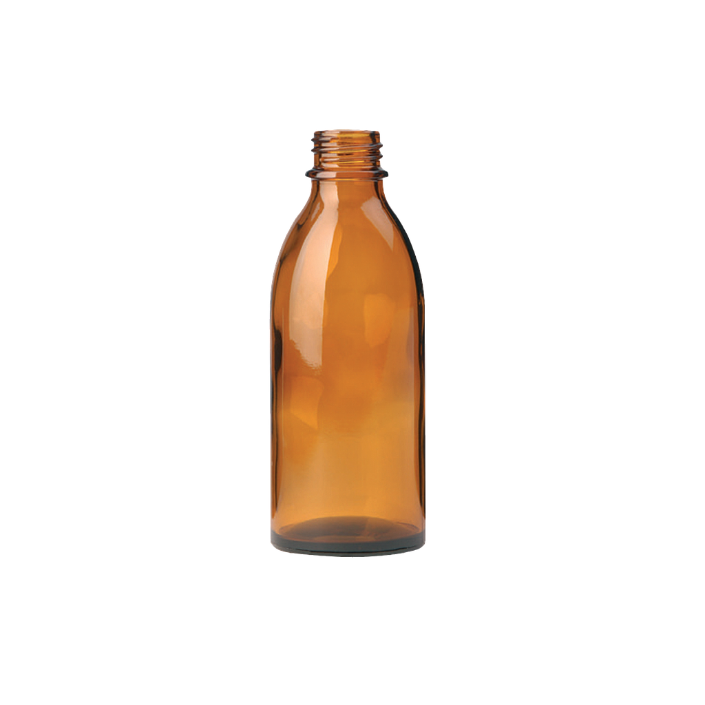 Enghals-Schraubflasche braun, 100 ml ohne Schraubverschluss DIN 22 - Art. Nr. 21462