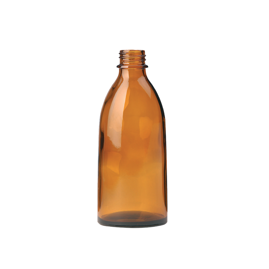 Enghals-Schraubflasche braun 250 ml ohne Schraubve