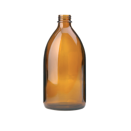[21464] Enghals-Schraubflasche braun, 500 ml ohne Schraubverschluss DIN 25 - Art. Nr. 21464