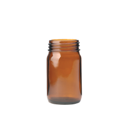 [21481] Weithals-Schraubflasche 100 ml, Braunglas, DIN 45, ohne Schraubverschluss - Art. Nr. 21481