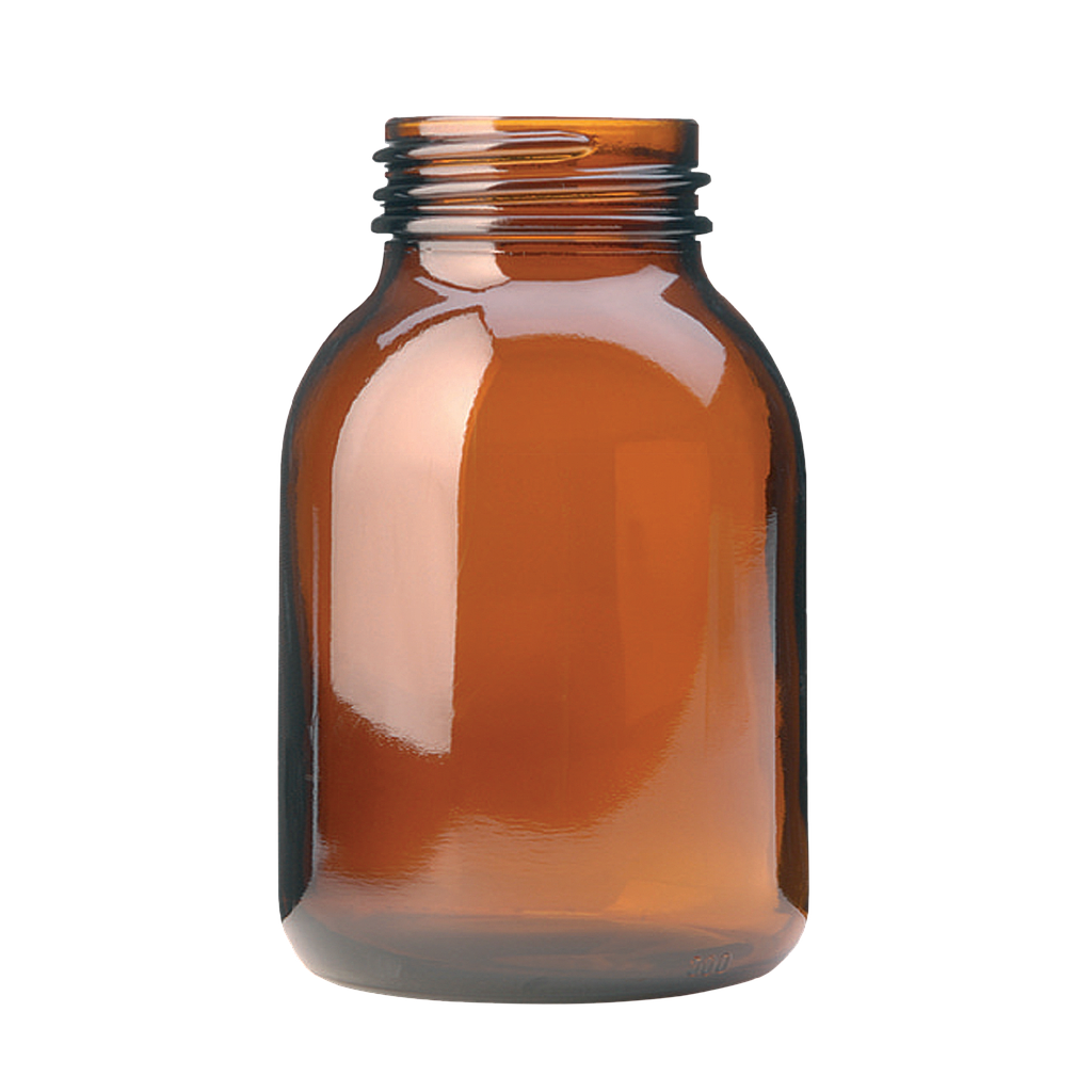Weithals-Schraubflasche 500 ml Braunglas DIN 55 oh