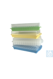 [21835] Combi-Rack mit Schnappdeckel für 96 Reaktionsgefässe, natur - Art. Nr. 21835