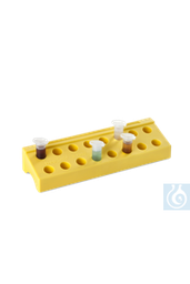 [21900] Reaktionsgefässständer, gelb, PP, 2 x 8 Gefässe 5 ml - Art. Nr. 21900