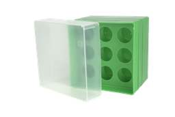 [21907] Aufbewahrungsbox für 50 ml-Röhrchen, 3 x 3 Plätze, grün - Art. Nr. 21907