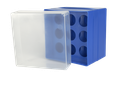 Aufbewahrungsbox  50 ml-Röhrchen 3 x 3 Plätze blau