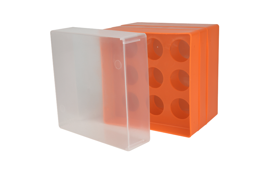 Aufbewahrungsbox  50 ml-Röhrchen 3 x 3 Plätze oran