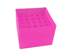 [21919] Aufbewahrungsbox für 15 ml-Röhrchen, 5 x 5 Plätze, pink - Art. Nr. 21919